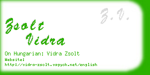 zsolt vidra business card